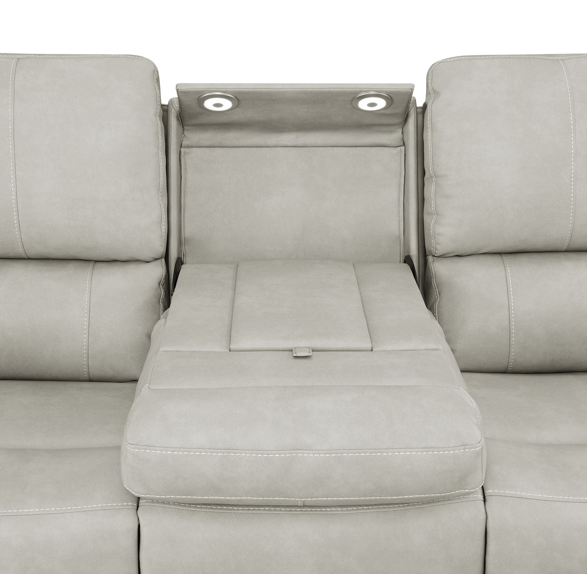 Brickston Triple Power Reclining Sofa Mushroom