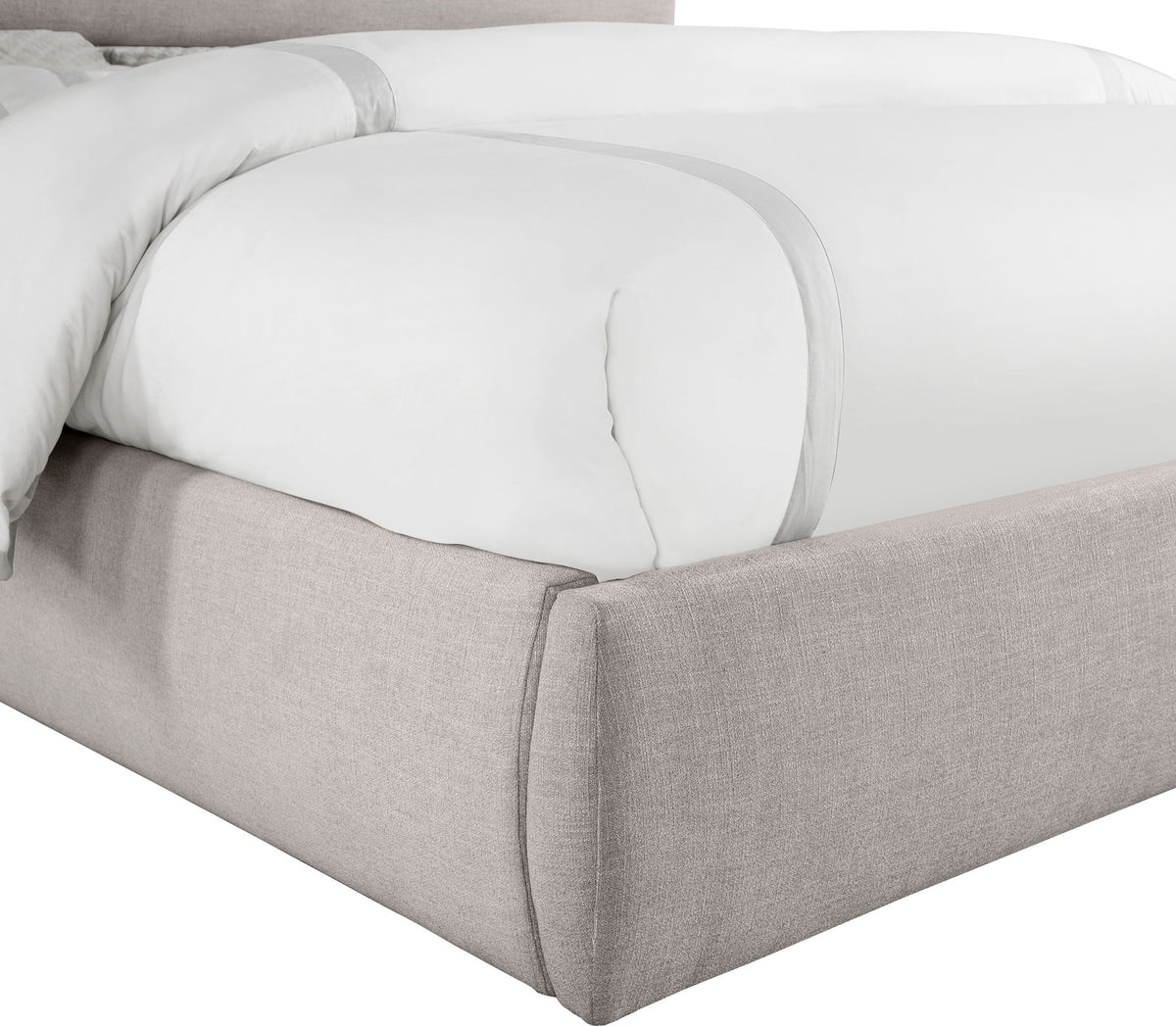 Adam - Linen Fabric Bed With 70.5" Headboard