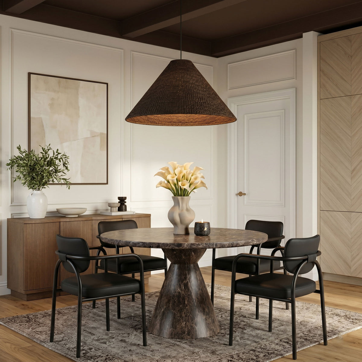 Serava - Vegan Leather Upholstered Dining Chair (Set of 2)