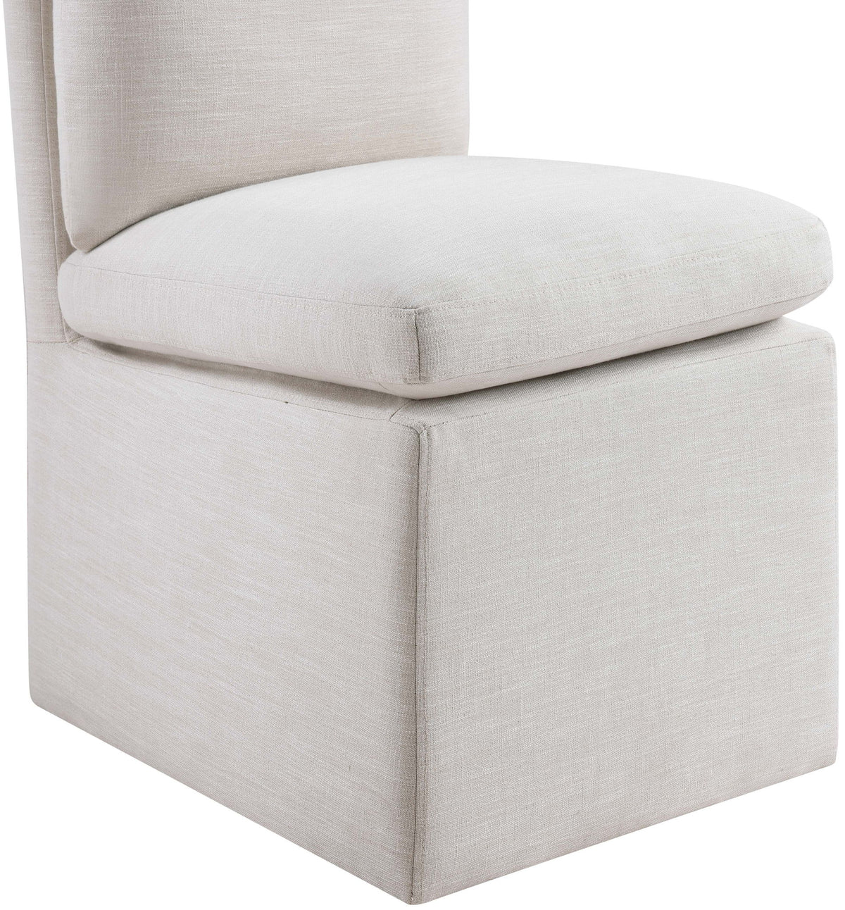 Nelori - Linen Textured Performance Fabric Upholstered Dining Chair (Set of 2)