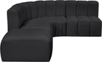 Arc - Faux Leather 5 Piece Corner Modular Sofa