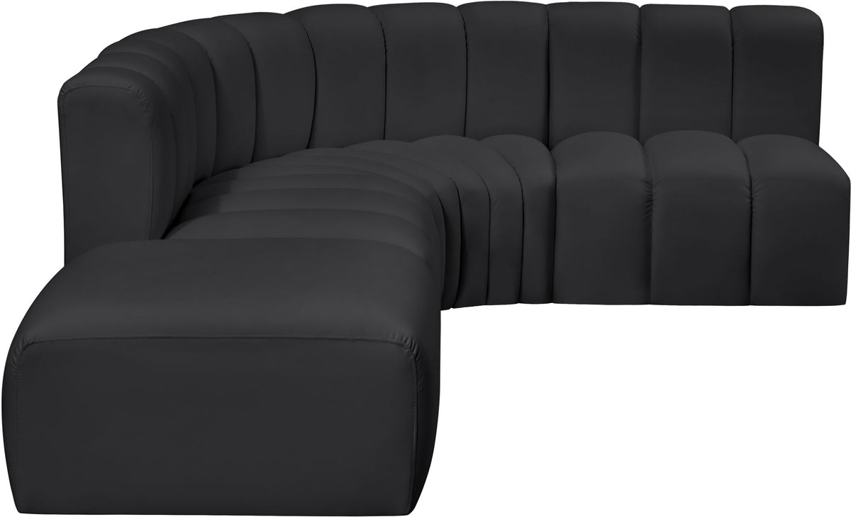 Arc - Faux Leather 5 Piece Corner Modular Sofa