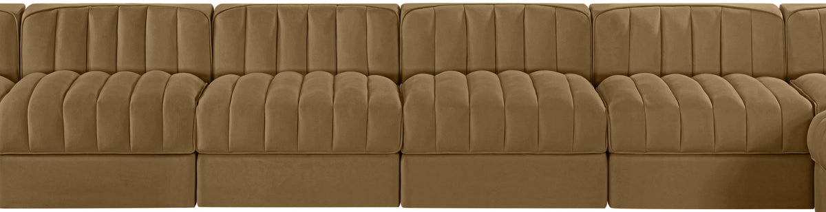 Rummi - Velvet Performance Fabric Upholstered 10 Piece Modular Sectional
