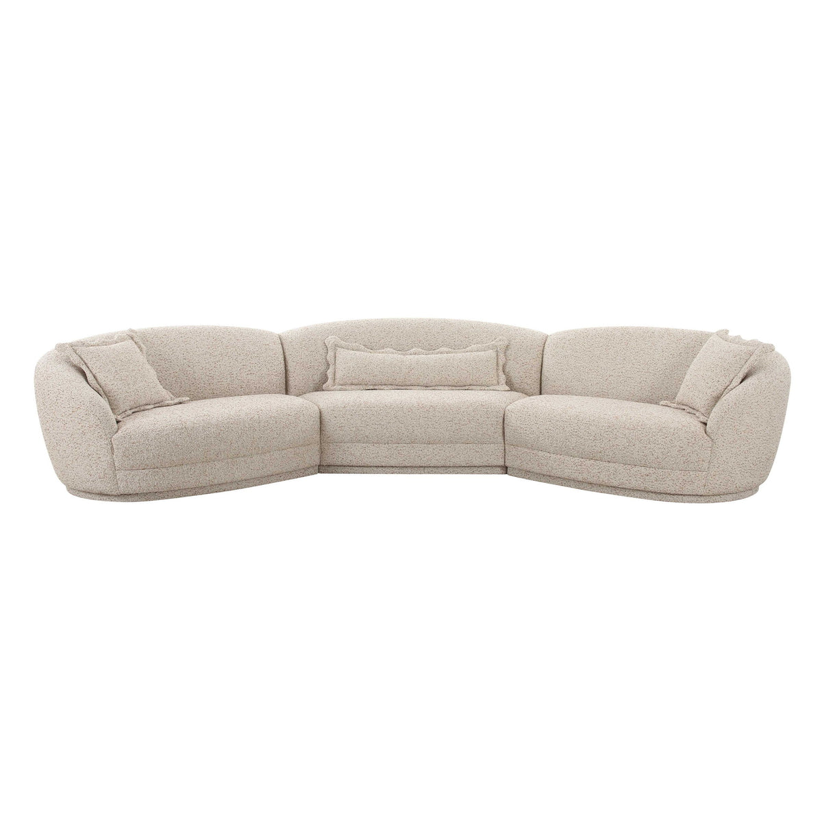 Marion - Textured Boucle Large Sectional - Two-Tone