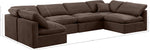 Indulge - Velvet 6 Piece Modular U-Shaped Sectional