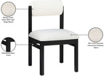 Roundhill - Fabric Dining Chair (Set of 2) - Black Frame