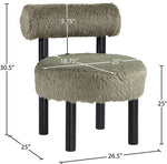 Ambre - Vegan Shearling Fabric Upholstered Accent Chair