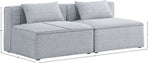 Cube - Linen Modular 2 Seat Armless Sofa