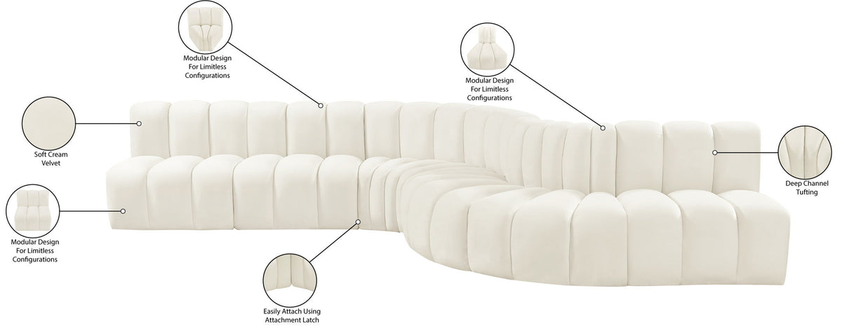Arc - Velvet 7 Piece Modular Sofa