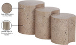Dimple - 3 Piece Modular End Table - Terazzo Finish