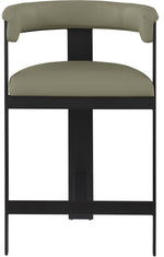 Romeo - Faux Leather Counter Stool With Black Base (Set of 2)