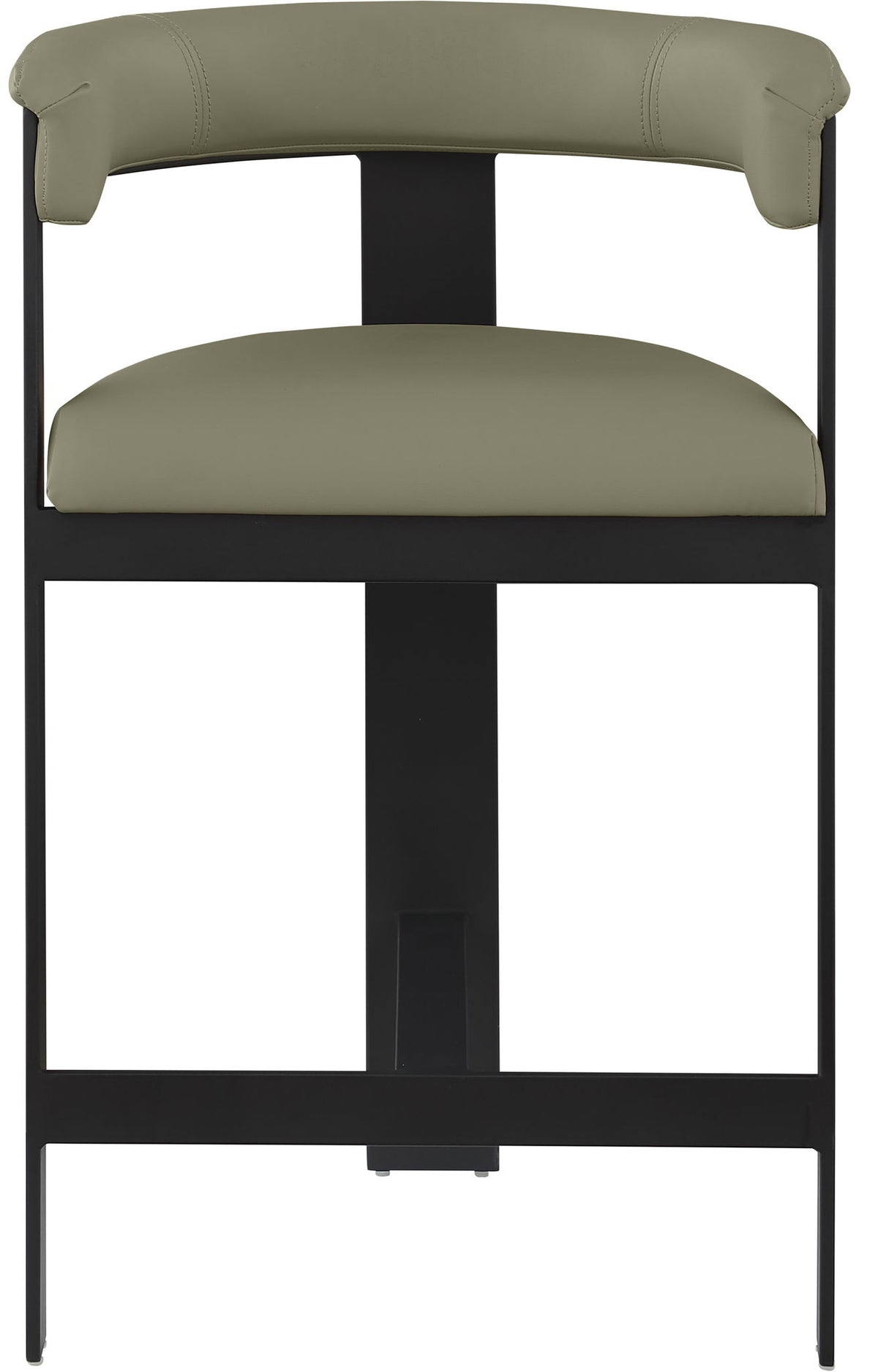 Romeo - Faux Leather Counter Stool With Black Base (Set of 2)