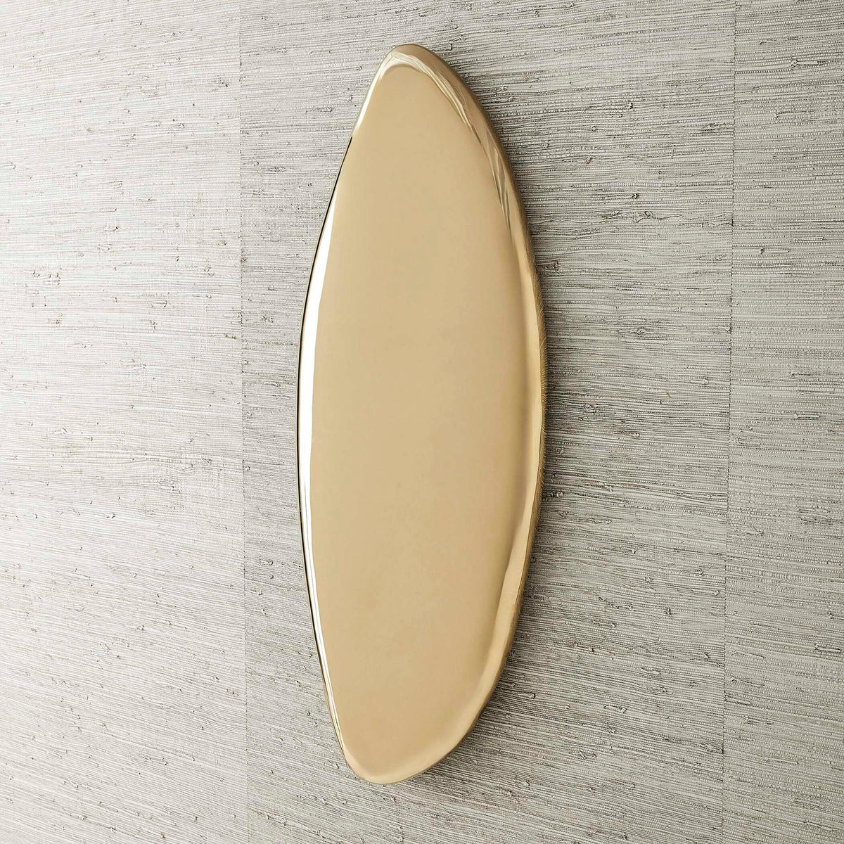 Jelly Bean - 42" x 18" Wall Sculpture - Gold