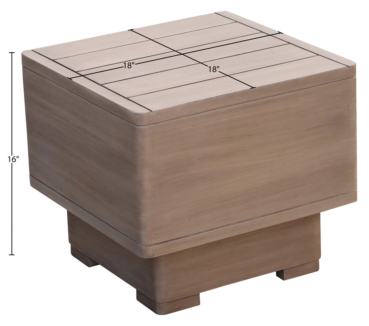 Solace - Acacia Wood Outdoor Patio End / Side Table - Natural