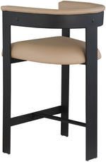 Romeo - Faux Leather Counter Stool With Black Base (Set of 2)