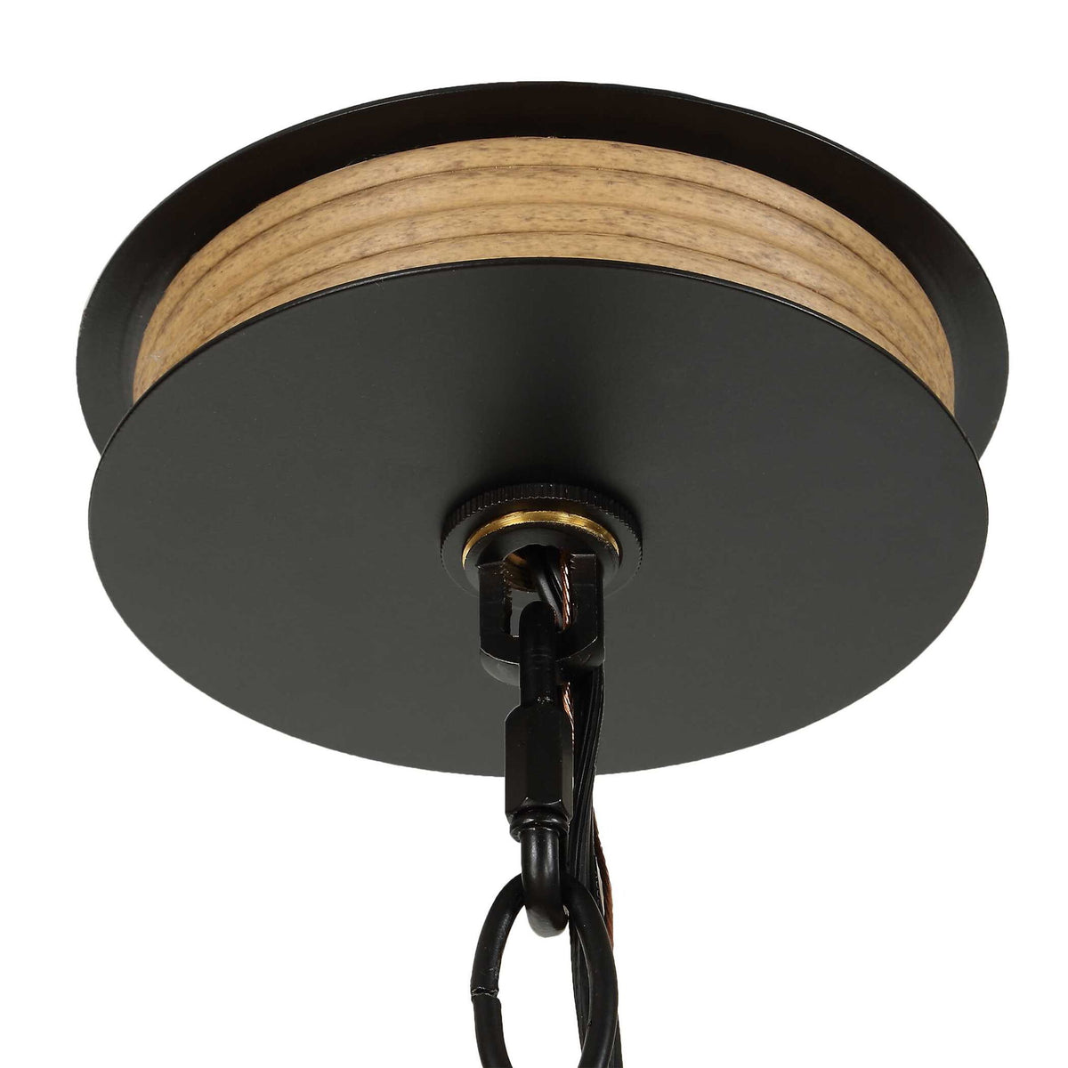 Palm Royal - 8 Light Indoor-Outdoor Chandelier - Black / Light Brown