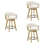 Callah - Contemporary Natural Wood Counter Height Kitchen Bar Stool