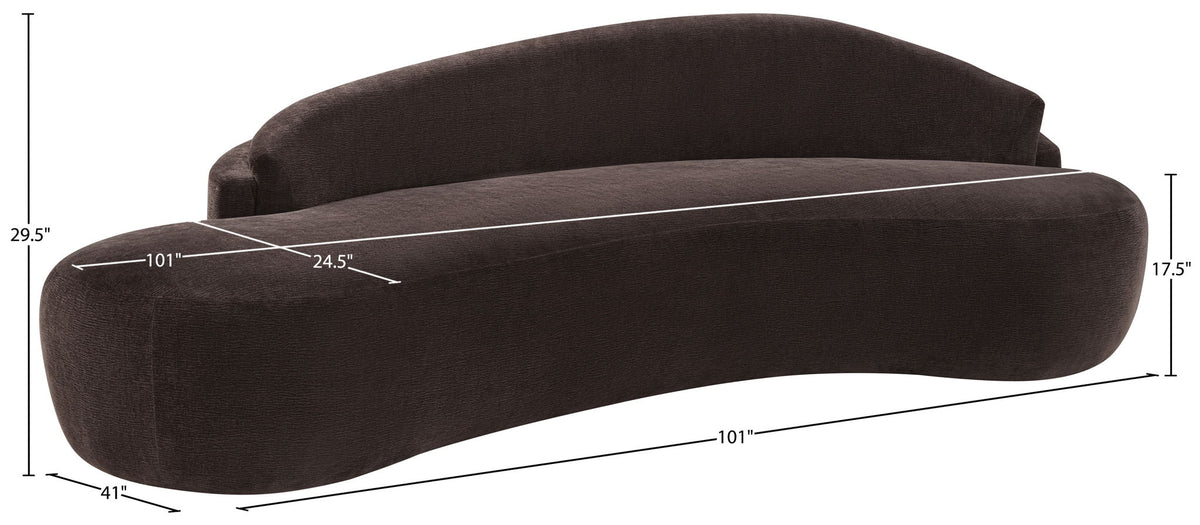 Caspian - Chenille Fabric Upholstered Sofa
