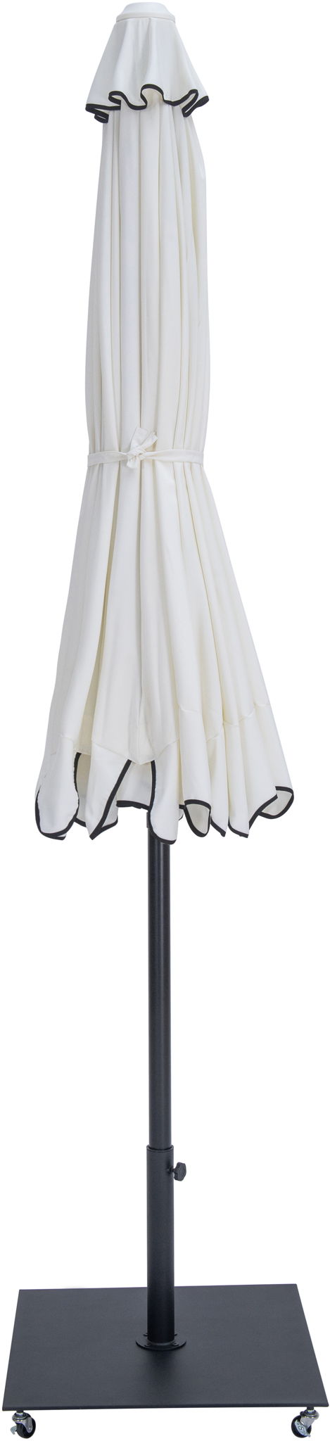 Amalfi - Aluminum Patio Umbrella - Black Base / Black Pole