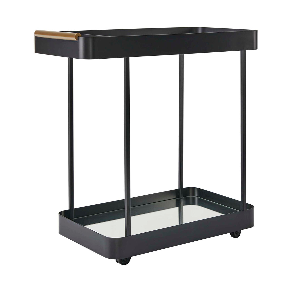 Vesper - Iron Bar Cart - Black / Brass