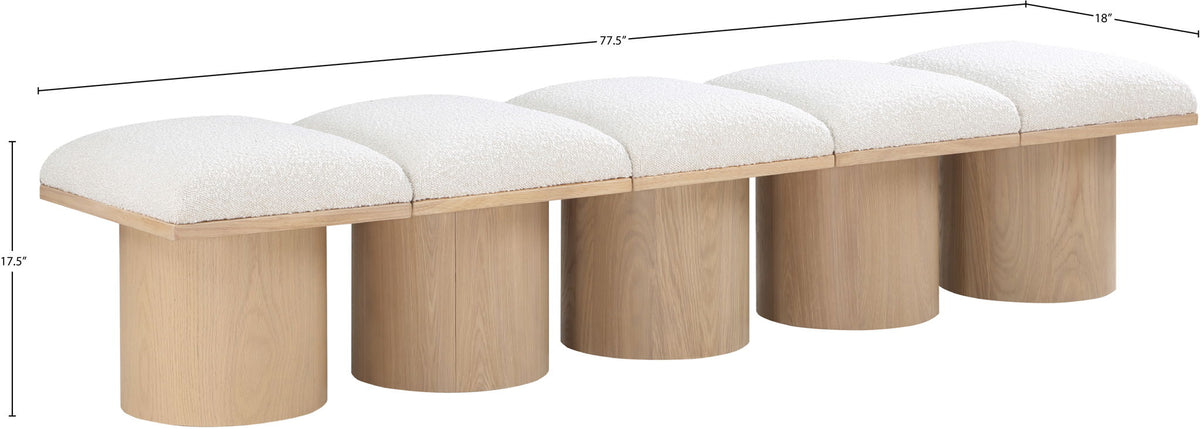 Pavilion - 5 Piece Modular Bench With Natural Base