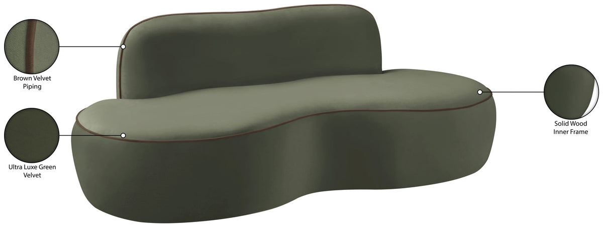 Swerve - Velvet 77" Upholstered Loveseat