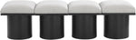 Pavilion - 4 Piece Modular Bench With Black Base