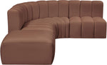 Arc - Faux Leather 5 Piece Corner Modular Sofa