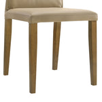 Velena - Full Back Top Grain Leather Upholstered Wood Dining Chairs (Set of 2) - Khaki