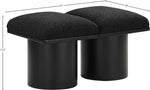 Pavilion - 2 Piece Modular Bench With Black Base