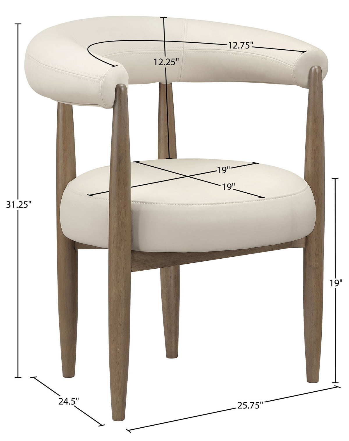 Sable - Vegan Leather Upholstered Dining Chair (Set of 2) - Brown Base