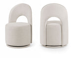 Cirelle - Linen Textured Performance Fabric Dining Chair (Set of 2)