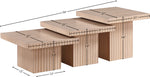Spencer - Oak Veneer 3 Piece Coffee Tabl