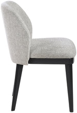 Valeo - Linen Textured Fabric Upholstered Dining Chair (Set of 2) - Painted Black Base