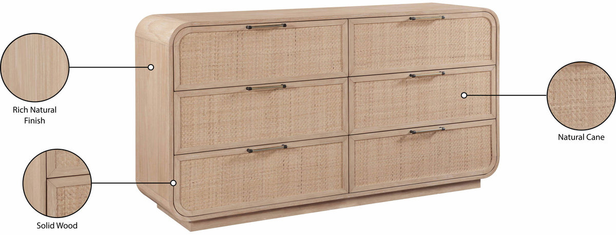 Windsor - Rubberwood Dresser - Natural