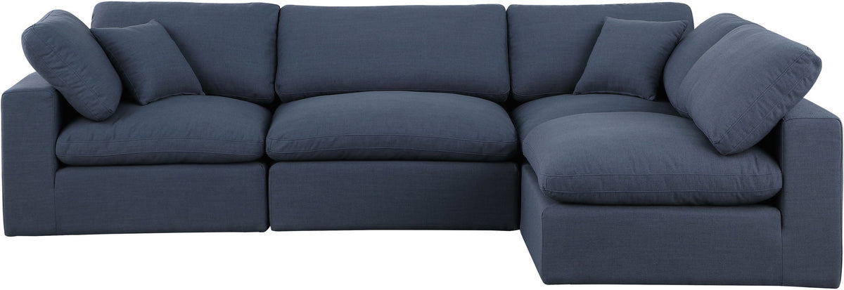 Comfy - 4 Piece Linen Fabric Modular Armless Sectional