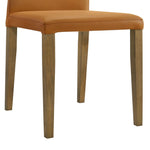 Elyza - Full Back Top Grain Leather Upholstered Wood Dining Chairs (Set of 2)