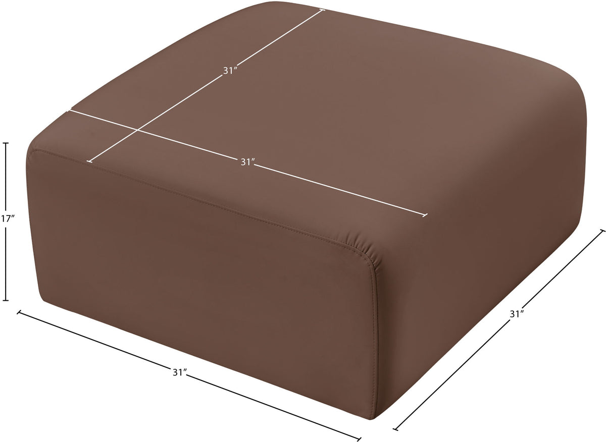 Arc - Faux Leather Ottoman