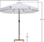 Amalfi - Aluminum Patio Umbrella - Light Brown Base / Black Pole