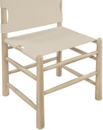 Santos - Vegan Leather Upholstered Dining Chair With Stained Natural Base (Set of 2)