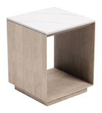 Tidecrest - Side Table - White / Light Brown