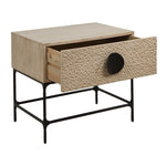 Lunar - Wooden Side Table - Black / Woodtone