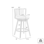 Harper - 30" Amber Glow Bar Height Rubberwood Swivel Barstool