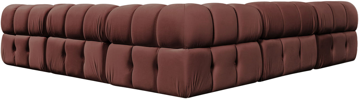 Orin - Velvet 5 Piece Modular Corner Sectional