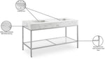 Marmo - Engineered Marble Bathroom Vanity With Chrome Base
