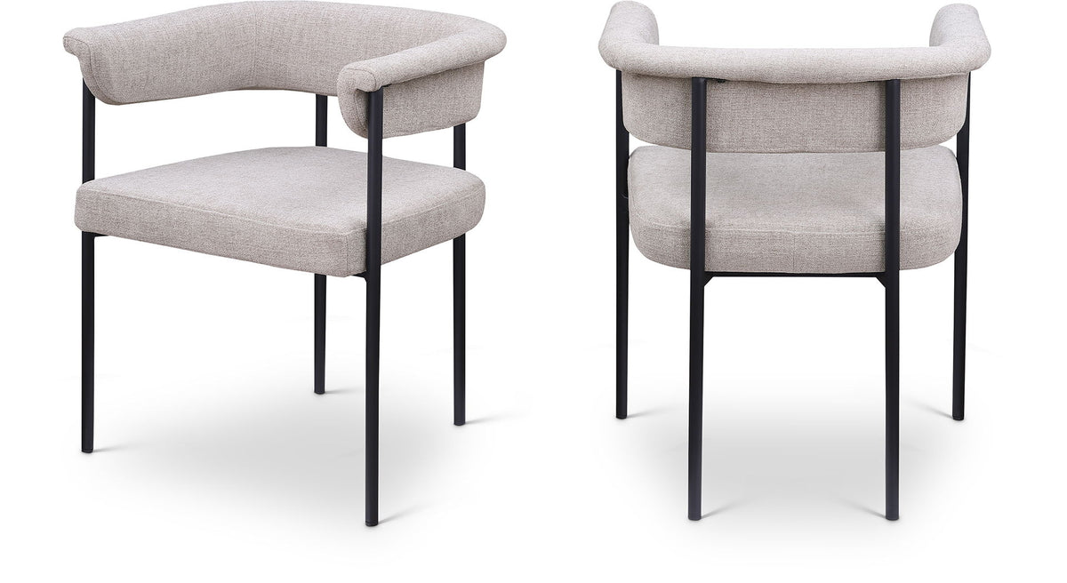 Malin - Linen Dining Chair (Set of 2) - Taupe