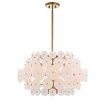 Alabaster Radiance - 8 Light Pendant - Brass