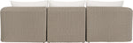 Seacrest - Olefin Water Resistant Fabric And Wicker 3 Piece Outdoor Patio Modular Sofa