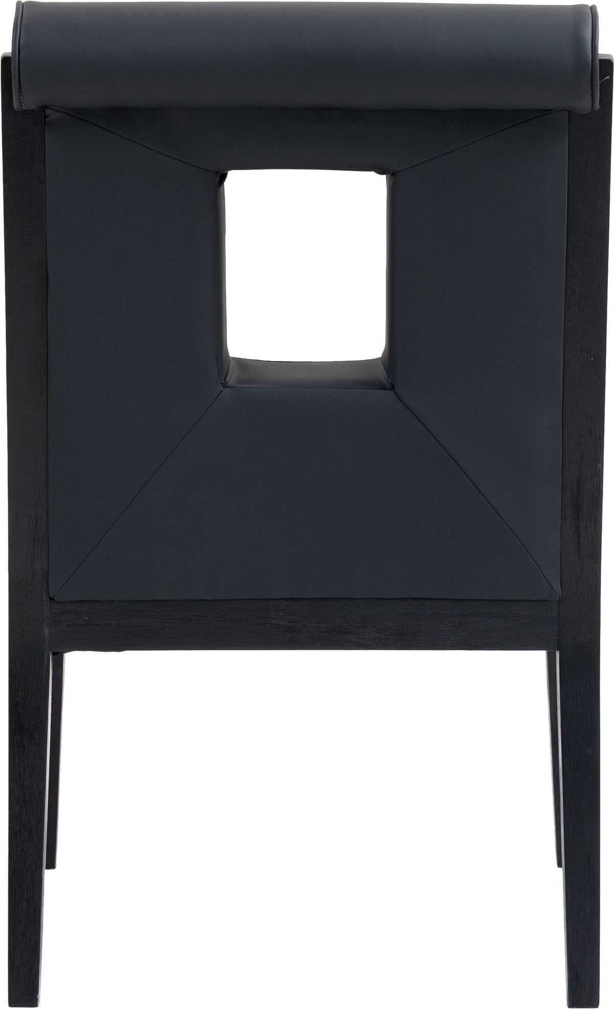 Gwendolyn - Faux Leather Dining Arm Chair With Black Frame