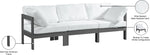 Nizuc - Outdoor Patio 3 Seat Modular Sofa With Gray Frame